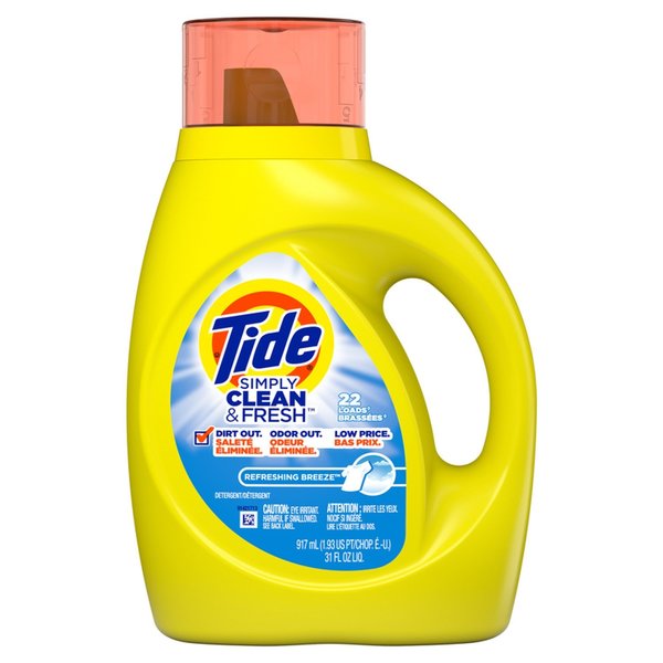 Tide Simply Clean & Fresh Refreshing Breeze Scent Laundry Detergent Liquid 31 oz 44105